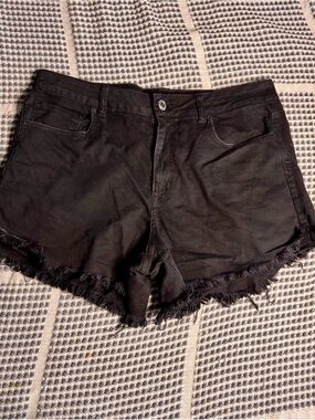 American Eagle Outfitters Black Denim Jean Shorts